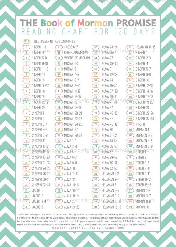 365 Book Of Mormon Reading Chart