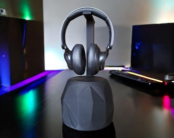 Geometric Headphone Stand: Modern 3D Printed Headset Holder