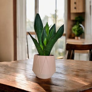 Modern Geometric Planter – 3D Printed Plant Pot for Indoor Decor, Minimalist Succulent & Houseplant Pot, Unique Gift Idea
