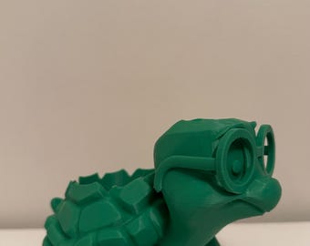 Self-Watering Turtle Planter with Glasses: Quirky Desk Decor