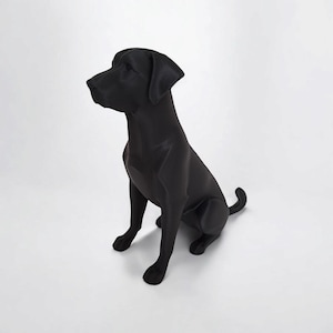 Modern Labrador Dog Statue: Large 3D Printed Black Lab Decor - Etsy