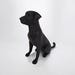 Modern Labrador Dog Statue: Large 3D Printed Black Lab Decor - Etsy