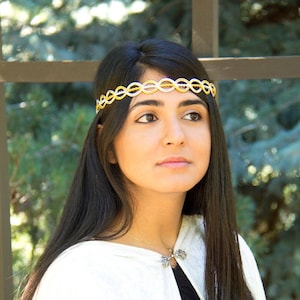 BRONWYN Celtic Circlet Hand Wire Wrapped Headband - Choose Your Own COLORS - Wedding Bridal Tiara Elven Crown