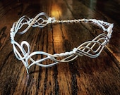 Elven Circlet ELANDRIA Celtic Hand Wire Wrapped - Choose Your Own COLOR - Crown Tiara Bridal Wedding Hairpiece