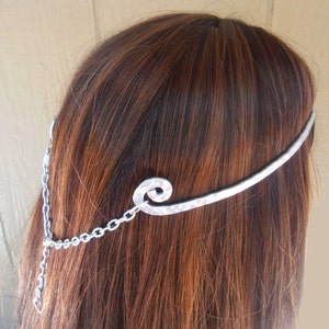Hand Hammered Loop Elven Circlet Boho Chic Headband Bridal Crown Tiara image 4
