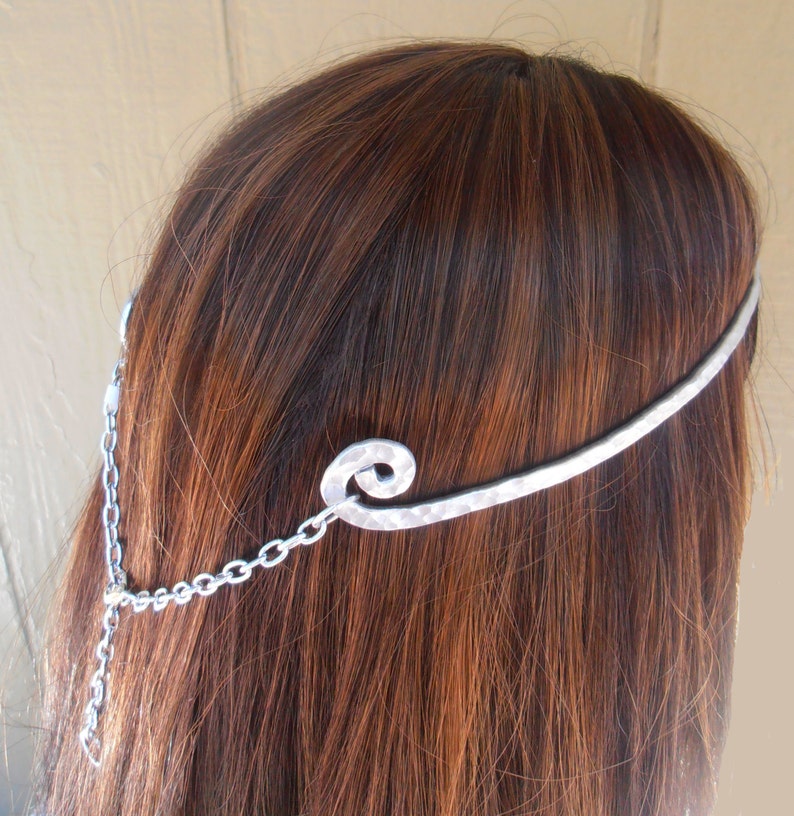 Hand Hammered Loop Elven Circlet Boho Chic Headband Bridal Crown Tiara image 4