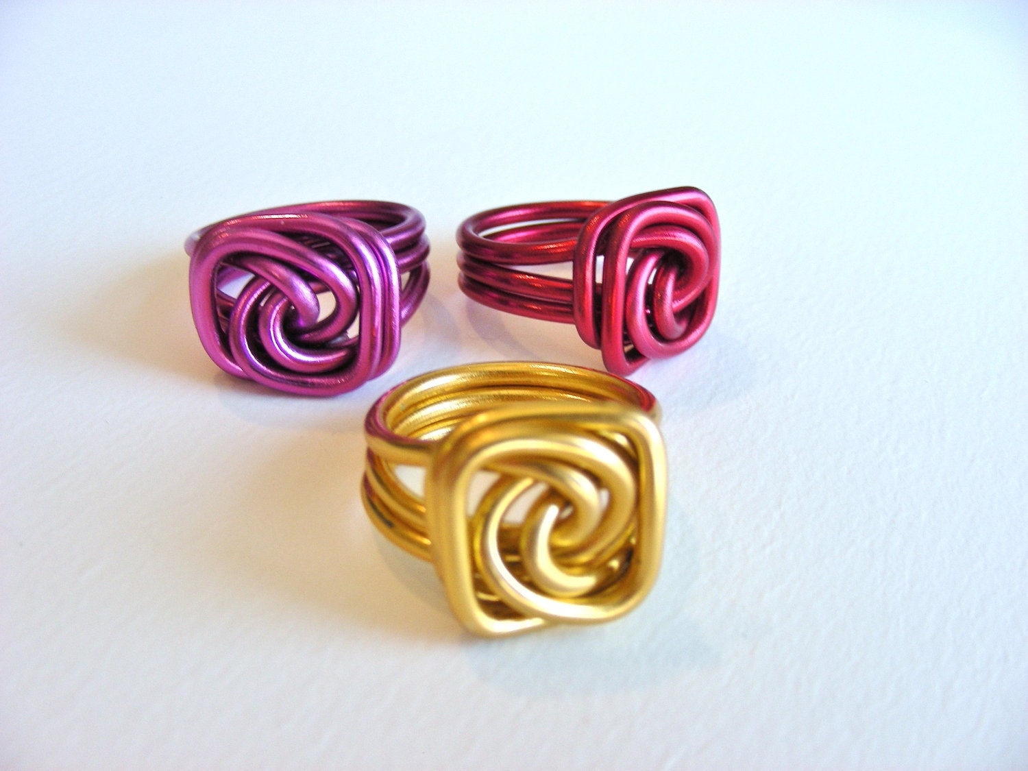 Wire Square Knot Ring Custom Made Etsy