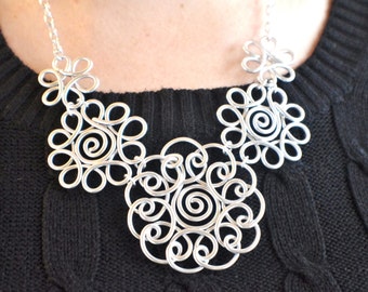 Sun Spirals Necklace - Statement jewelry
