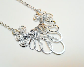 VICTORIAN FAN NECKLACE - Choose your own Color