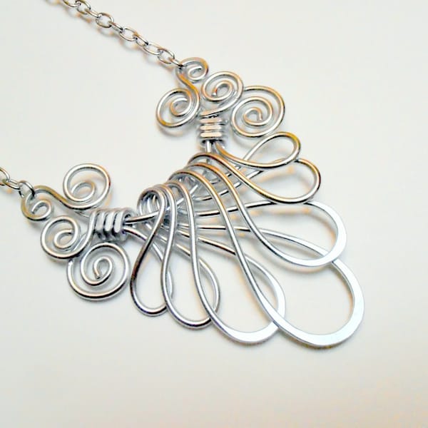 ART NOUVEAU Fan Necklace - Choose your own Color