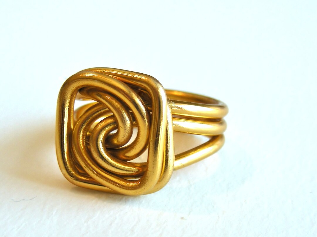 Wire Square Knot Ring Custom Made Etsy