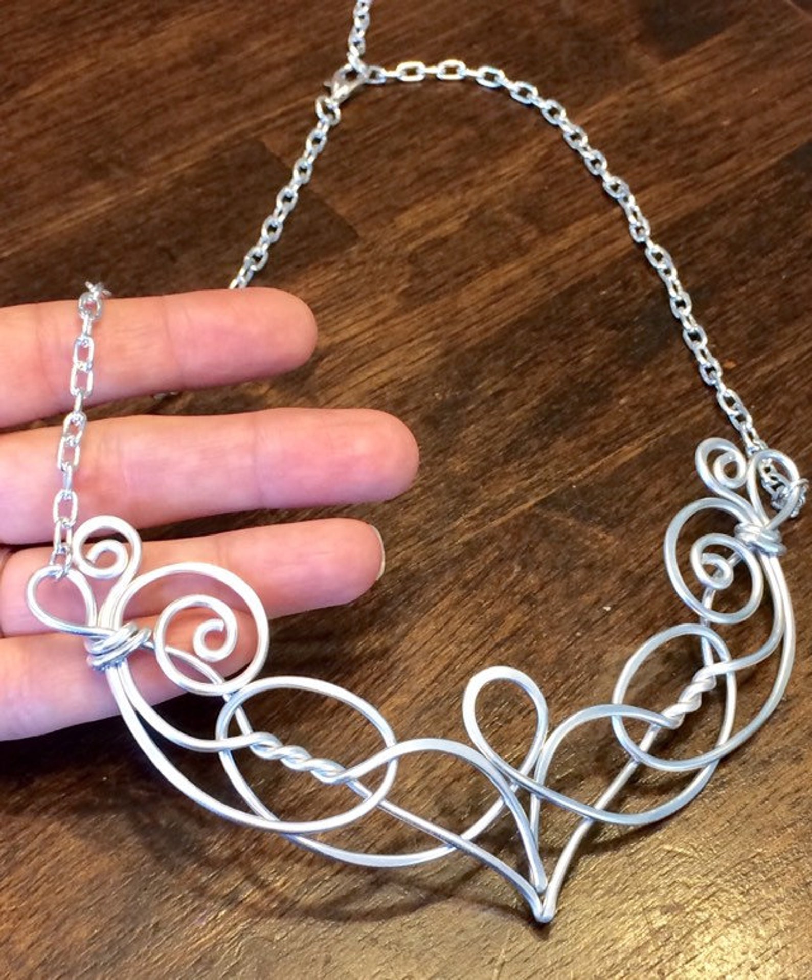 ELANDRIA Elven Necklace Hand Wire Wrapped Choose Your Own Etsy