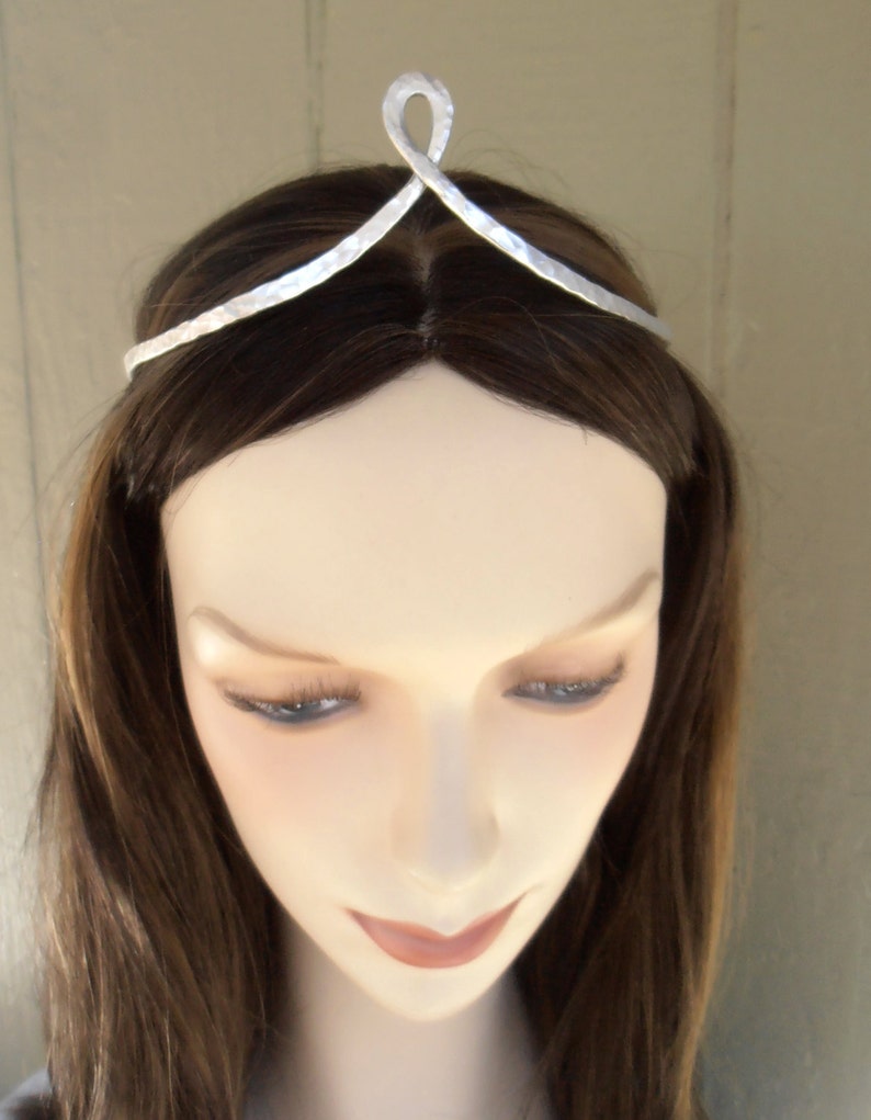 Hand Hammered Loop Elven Circlet Boho Chic Headband Bridal Crown Tiara image 3