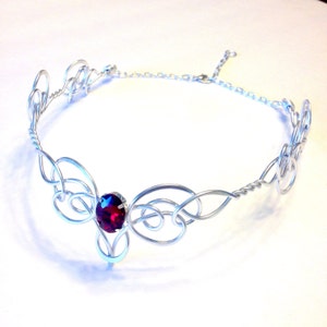 GUINEVERE Circlet - Celtic Elven Medieval Rennaisance - Hand Wire Wrapped - Choose Your COLOR - Crown Tiara Bridal Wedding Hairpiece