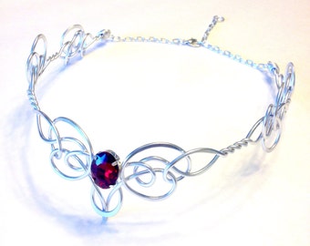 GUINEVERE Circlet - Celtic Elven Medieval Rennaisance - Hand Wire Wrapped - Choose Your COLOR - Crown Tiara Bridal Wedding Hairpiece