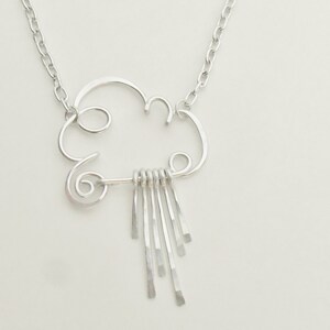 Rain Cloud Necklace - Choose Rainbow or Raindrops or All Silver Wizard ...