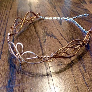 Elven Circlet ELANDRIA Celtic Hand Wire Wrapped Choose Your COLOR Crown Tiara Bridal Wedding Hairpiece Elvin Ren Faire image 6
