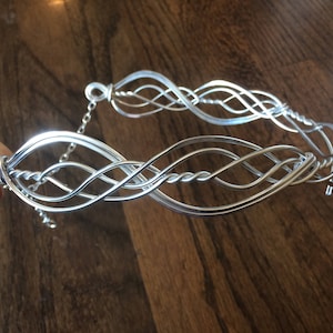 Elven Circlet ELANDRIA Celtic Hand Wire Wrapped Choose Your COLOR Crown Tiara Bridal Wedding Hairpiece Elvin Ren Faire image 3
