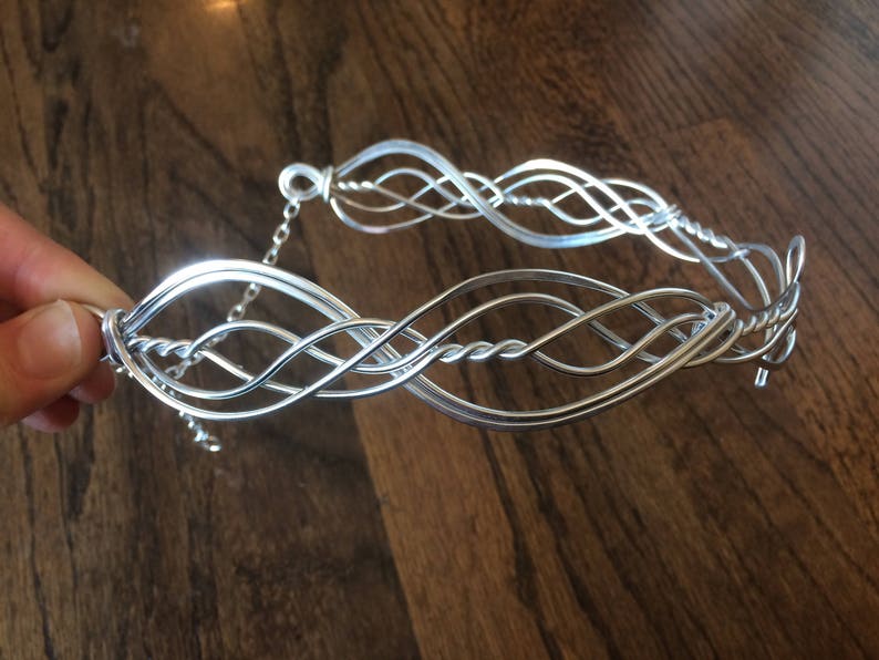Elven Circlet ELANDRIA Celtic Hand Wire Wrapped Choose Your COLOR Crown Tiara Bridal Wedding Hairpiece Elvin Ren Faire image 3
