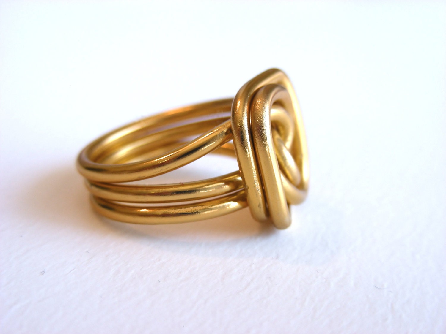 Wire Square Knot Ring Custom Made Etsy