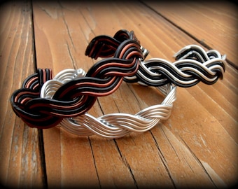 Unisex Celtic Wave Cuff Bracelet - Choose Your Own Color Scheme