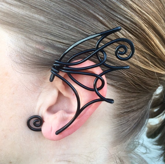 Wire Elf Ears Ear Cuffs Pair Ear Wraps Pixie Fairy Bat Dragon Wing