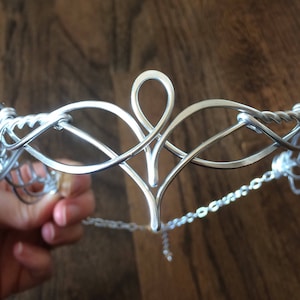 Elven Circlet ELANDRIA Celtic Hand Wire Wrapped Choose Your COLOR Crown Tiara Bridal Wedding Hairpiece Elvin Ren Faire image 2