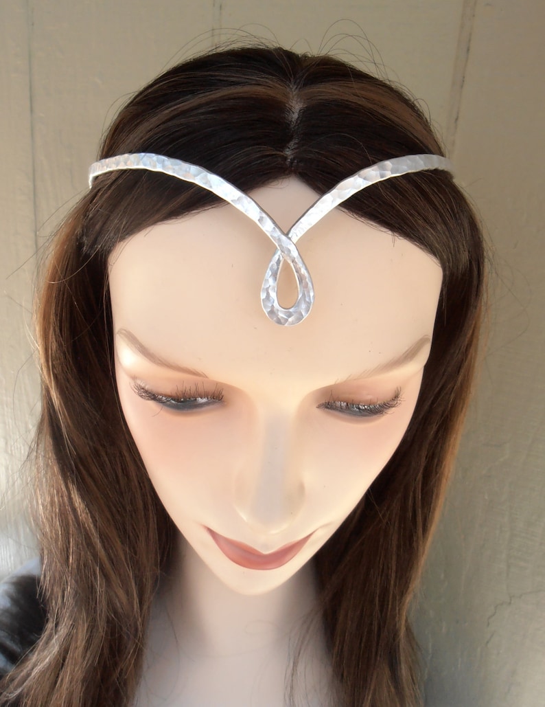 Hand Hammered Loop Elven Circlet Boho Chic Headband Bridal Crown Tiara image 2