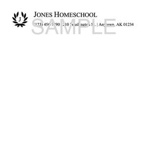 Plantilla de membrete con logotipo para educación en el hogar