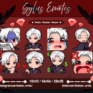 8 Sylus emotes pack - Youtube , Twitch , Discord // Kallum_Virilia