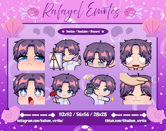 8 Rafayel emotes pack - Youtube , Twitch , Discord // Kallum_Virilia