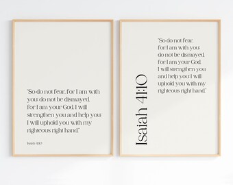 Inspirational Bible Verse Wall Art | Set of 2 | Digital Download | Minimalist Spiritual Home Decor | Modern Quote Poster | Christian Gift