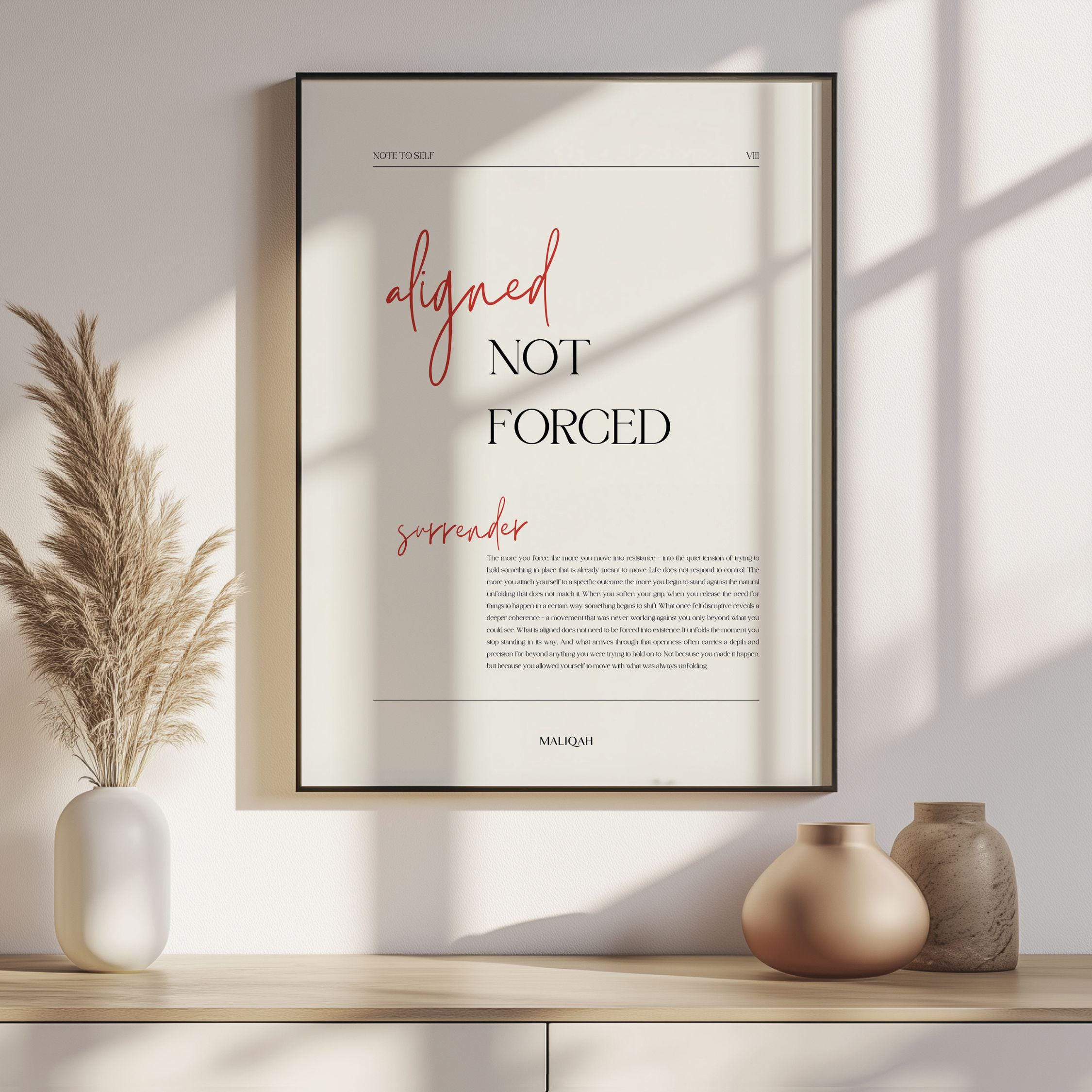 Alignment Manifestation Printable | Editorial Intention Poster ...