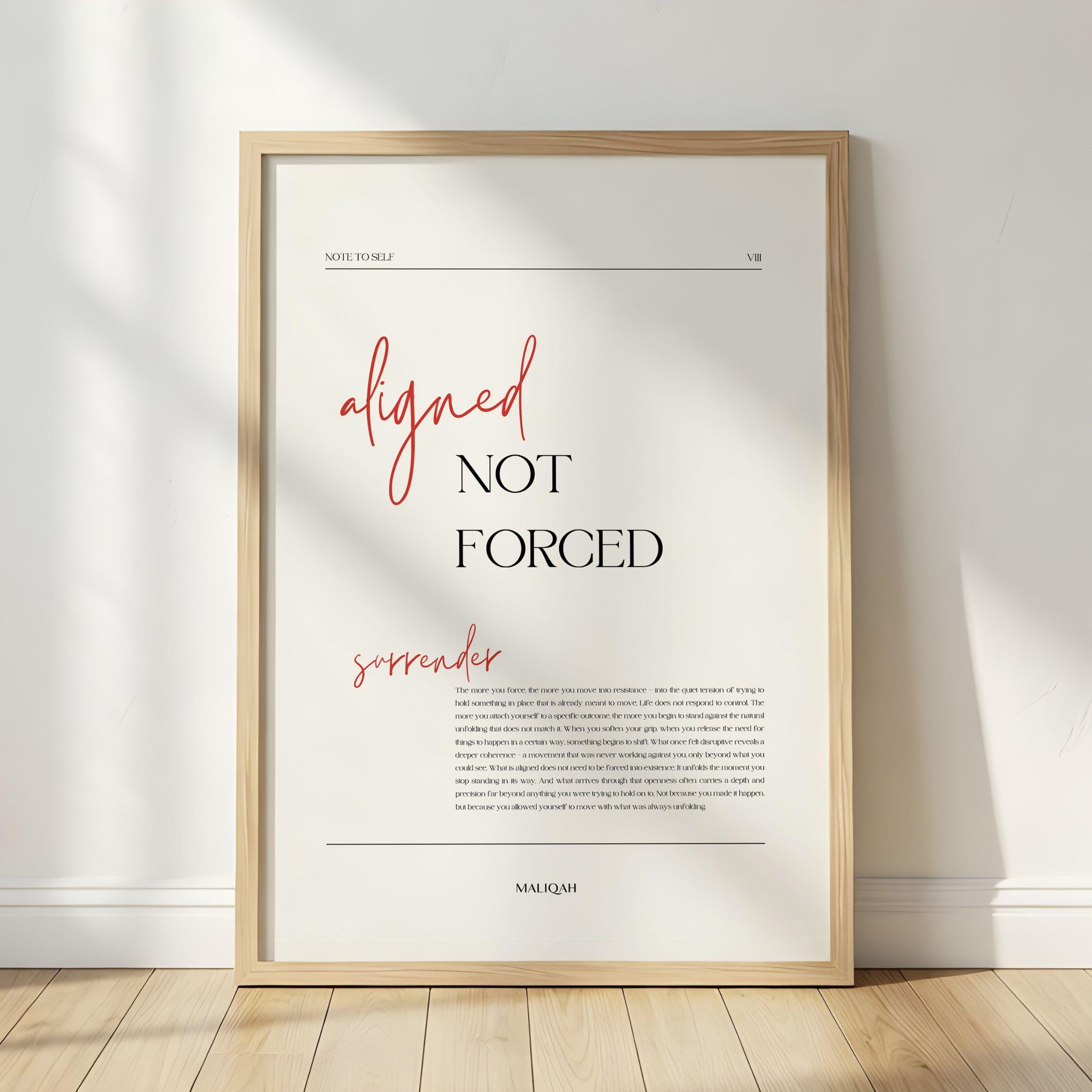 Alignment Manifestation Printable | Editorial Intention Poster ...