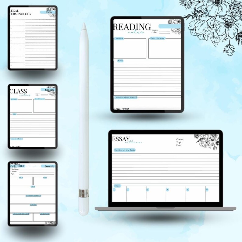 Law School Note-taking Templates—ultimate BUNDLE PACKAGE - Etsy