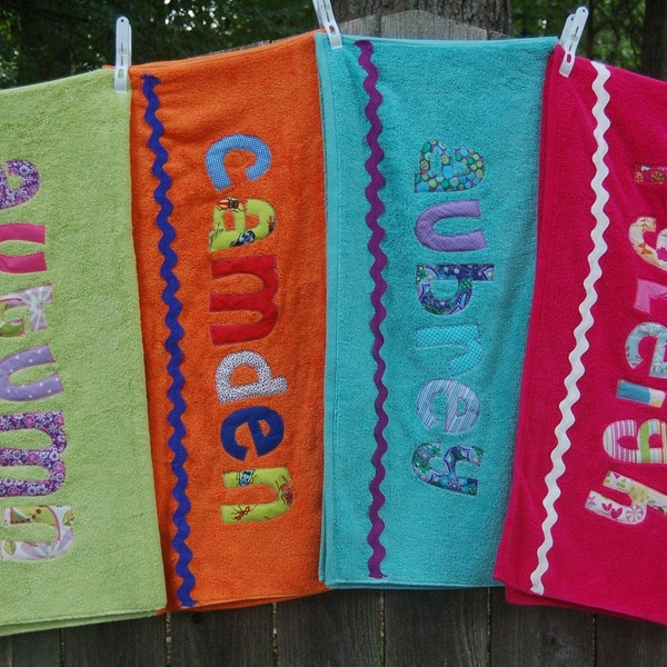 FOUR Personalized Beach Towels