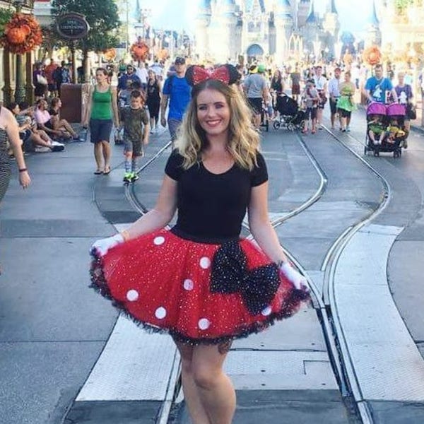 Minnie Maus Tütü Sparkle Polka Dot Tütü Disney Henne Disneyland Outfit Kostüm