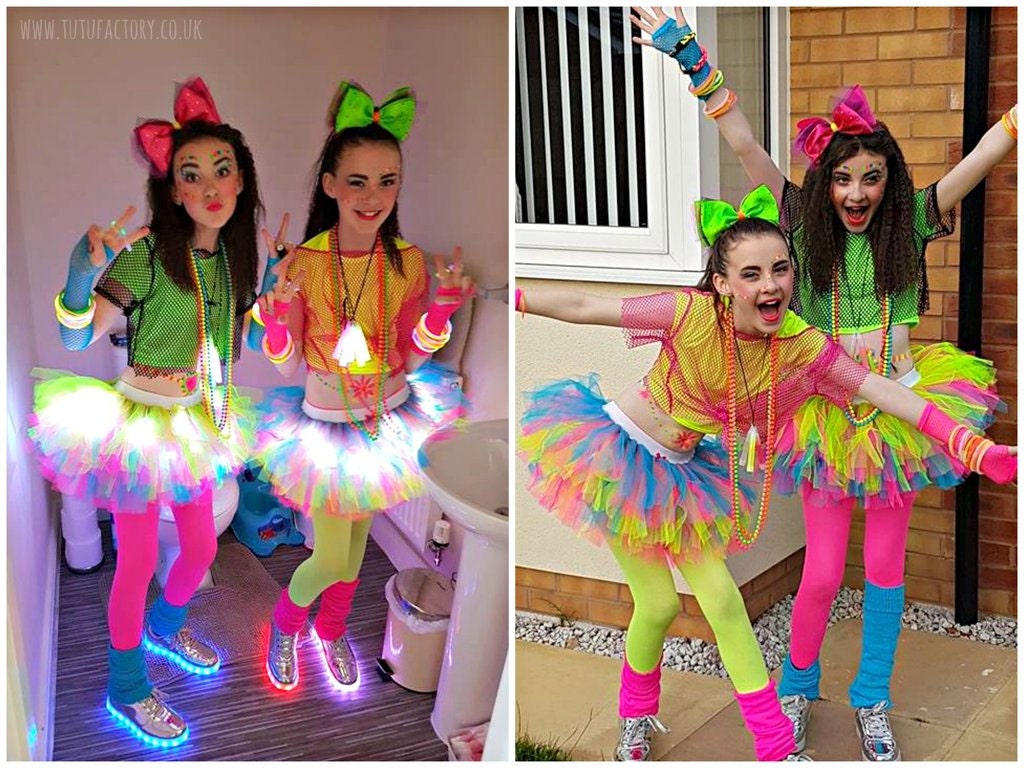Girls Neon Tutu Light up Tutu Dance 