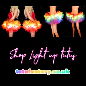 Girls Fire Tutu Halloween Tutus Kids Phoenix Tutus Poofy Tutus Raver Tutu Short Tutus Neon Childrens Tutus Party Tutus image 6