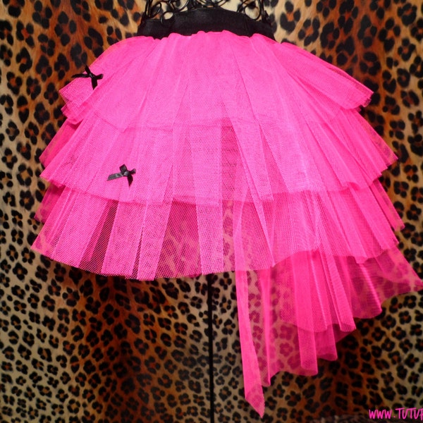 Neon Tutu 80s costume retro bow detail plus long back bachelorette party madonna inspiré