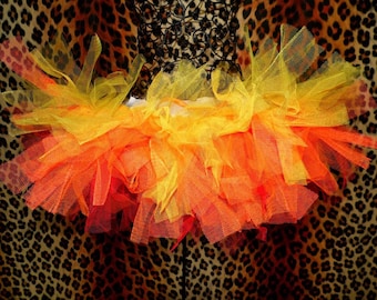 Girls Fire Tutu Halloween Tutus Kids Phoenix Tutus Poofy Tutus Raver Tutu Kurz Tutus Neon Kinder Tutus Party Tutus