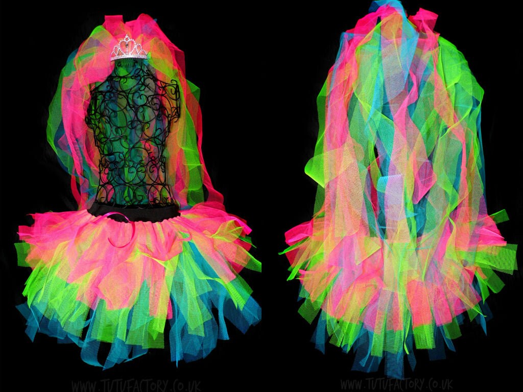 Femmes Tutu & Hair Bow 80 S Néon Costume Enterrement Vie Jeune Fille Costume Fancy Dress Party Jupe Femmes Tutu & Hair Bow 80 S Néon Costume Enterrement Vie Jeune Fille Costume Fancy Dress Party Jupe