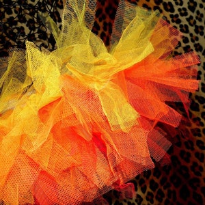 Girls Fire Tutu Halloween Tutus Kids Phoenix Tutus Poofy Tutus Raver Tutu Short Tutus Neon Childrens Tutus Party Tutus image 3