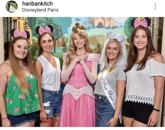 Minnie Mouse Hen Do VEIL SET Pink Headband Fancy Dress Disney Paris Theme SALE