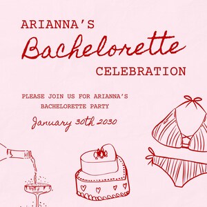 Girly Bachelorette Party Invite