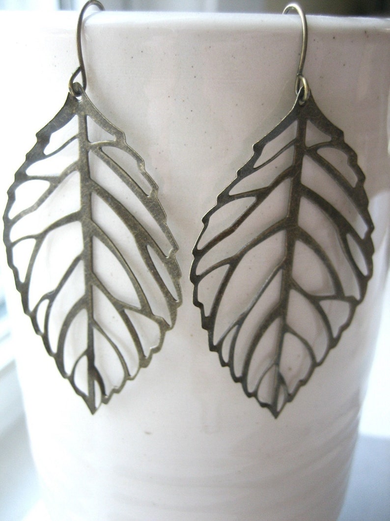 Falling leaf earrings. image 5