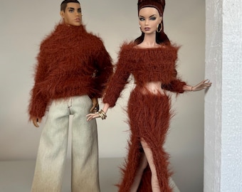 1:6 12" fashion dolls /IT Fashion Royalty homme Kens Pullover Jeans