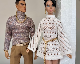 Fashion Royalty male homme dolls Polo and Trousers for Integrity Toys