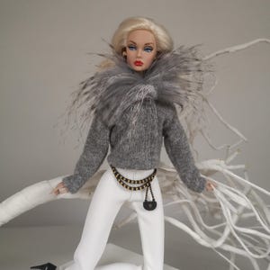 1:6 12&quot; fashion dolls clothes /Fashion Royalty dolls Cardigan Trousers Shimmer Dress