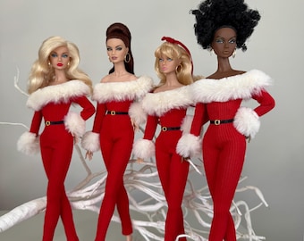 1:6 12" fashion dolls / FR Integrity Toys dolls Christmas Santa Baby Jumpsuit